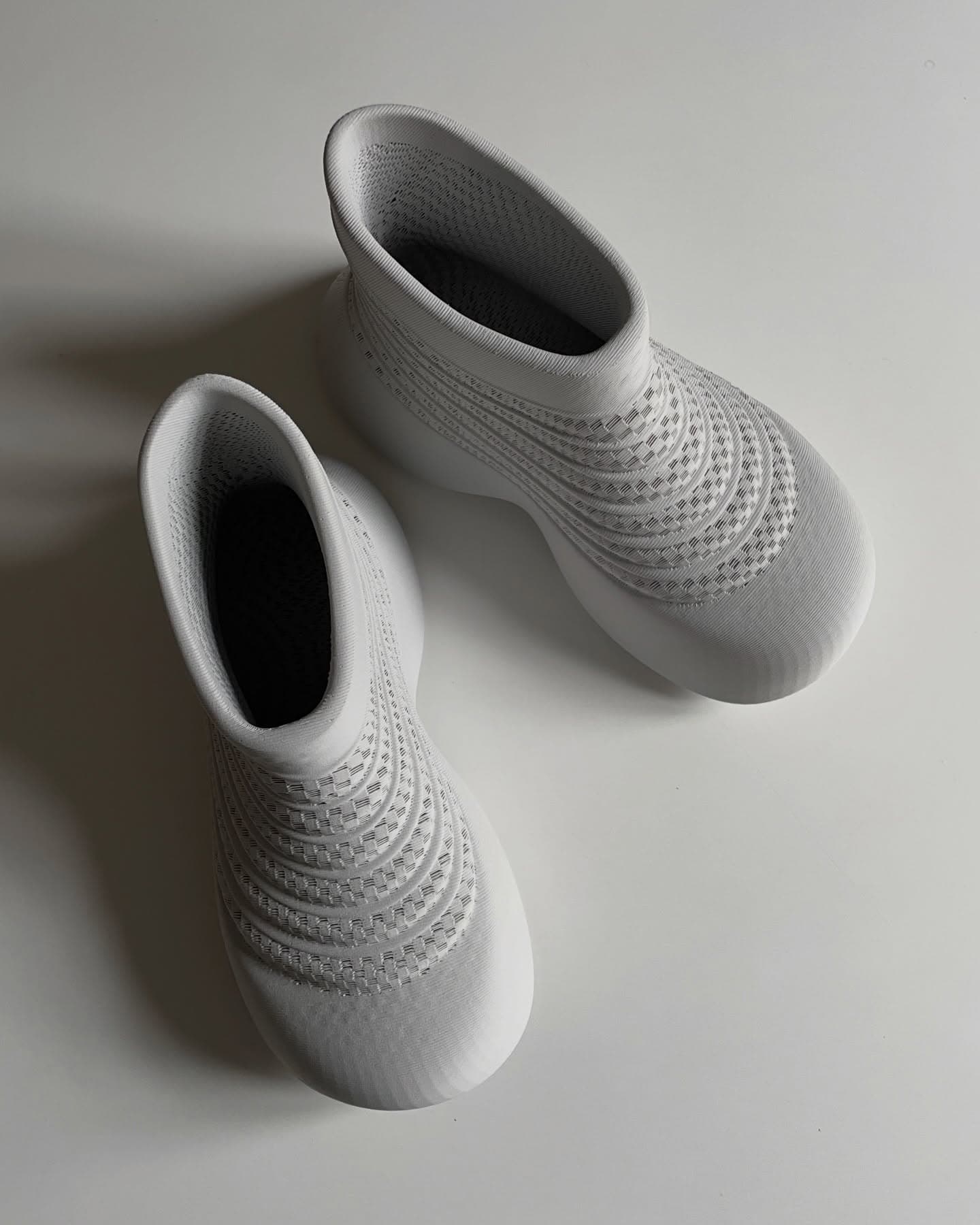UOMD pair top-down, showing the one-piece printed construction