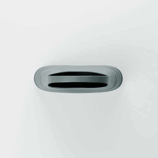 WWWW bag seen from above, the opening a long flattened oval