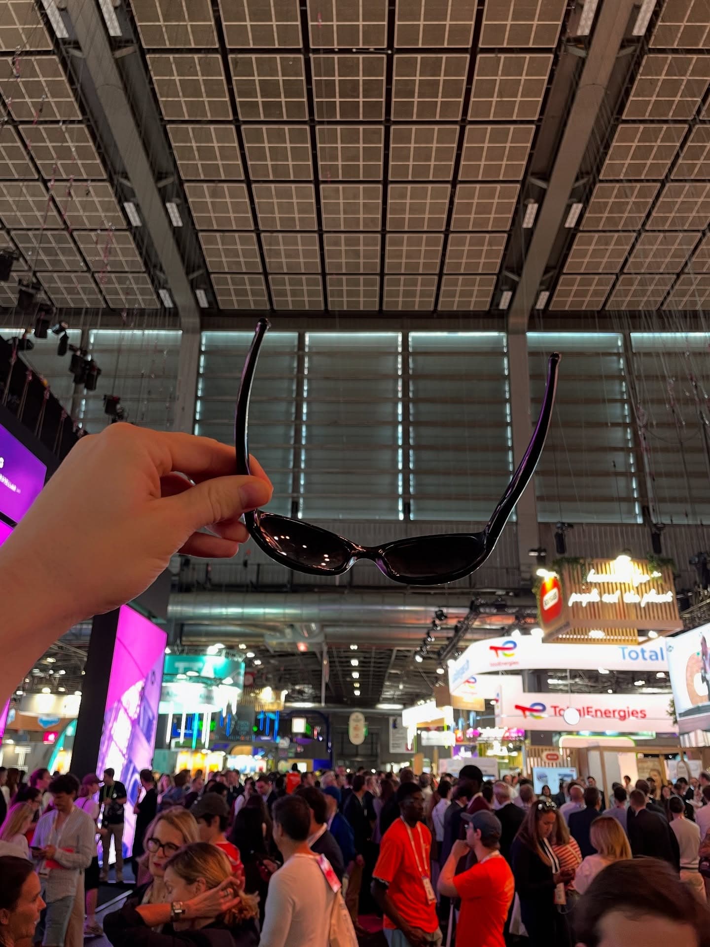 EVOS held up against the expo hall at Viva Technology