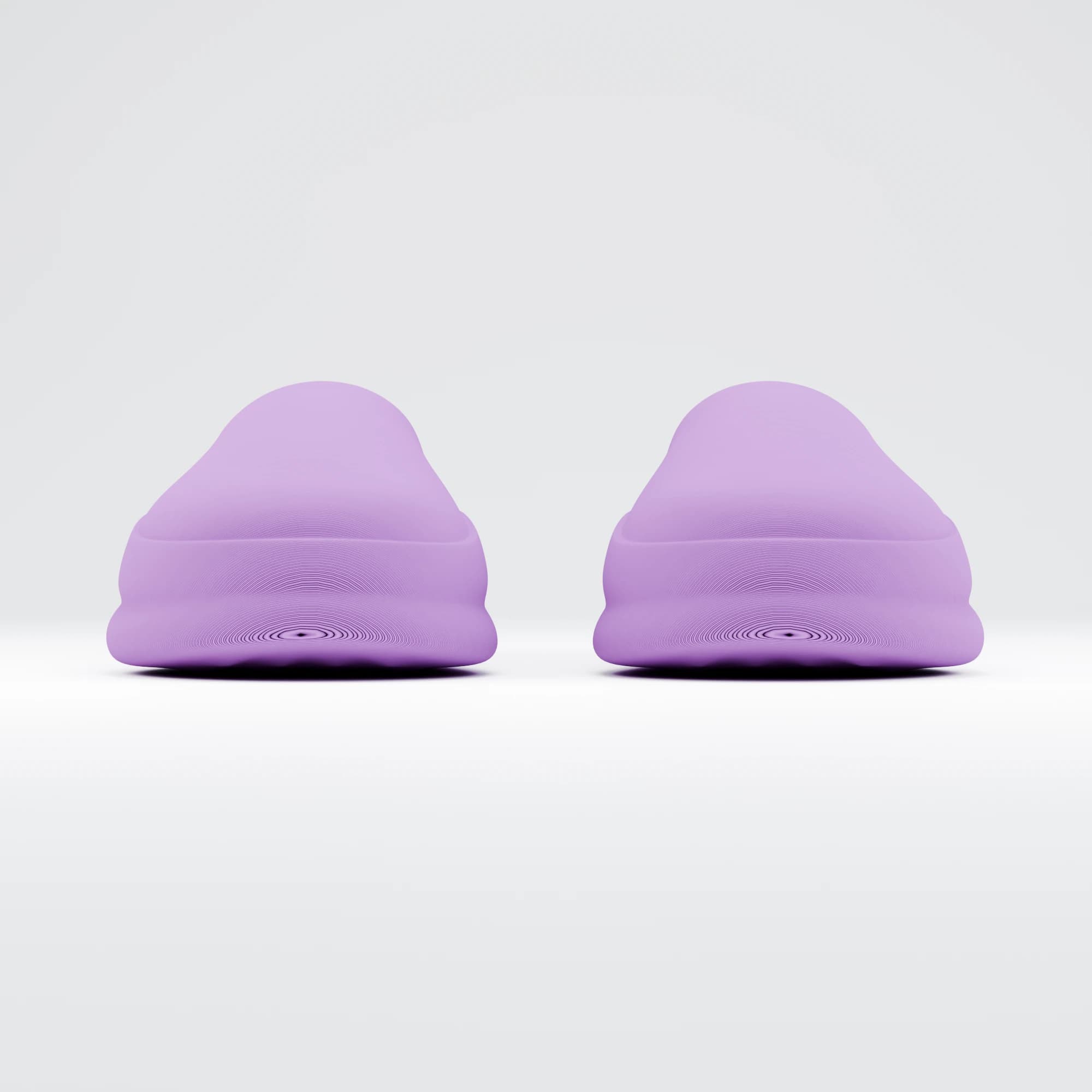 FLOUFS pair head-on, print contours visible at the toes