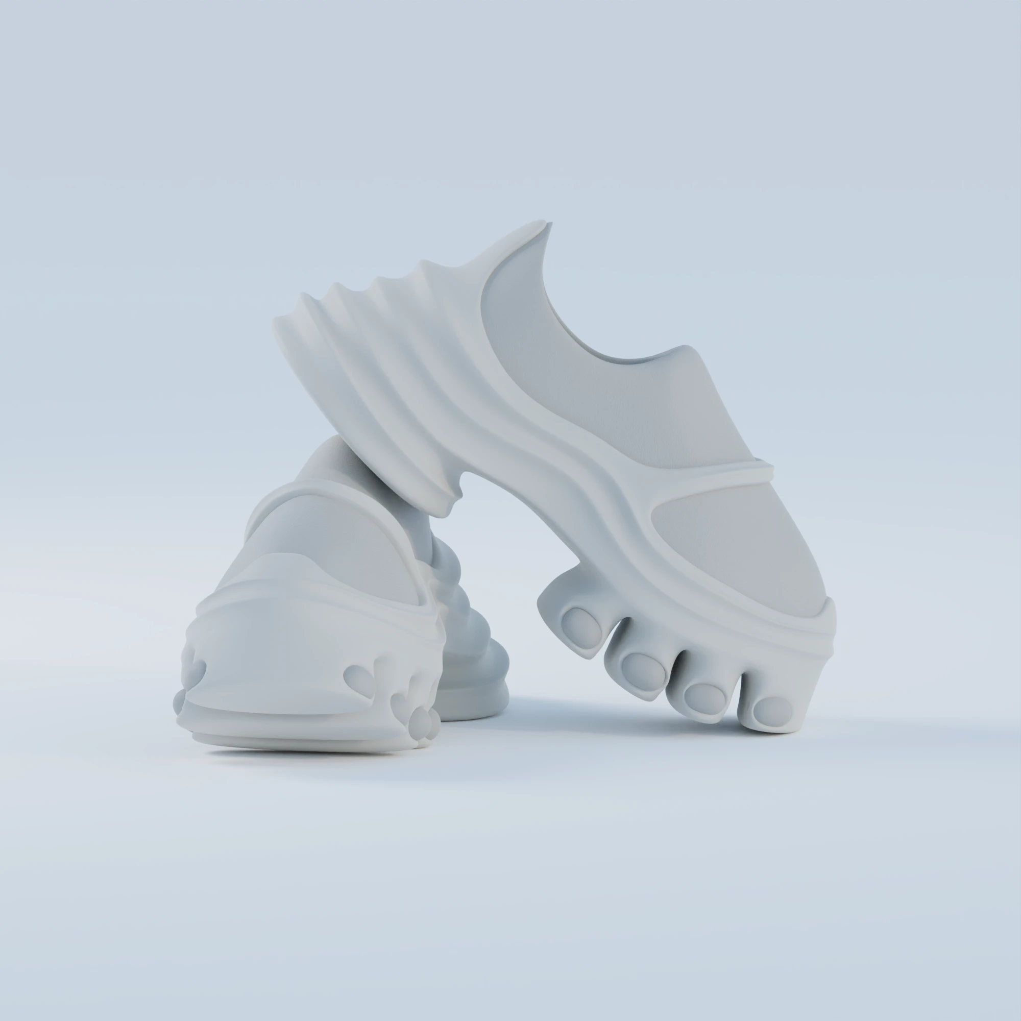 IMPO concept pair in silver, gilled collar and toe-lug sole