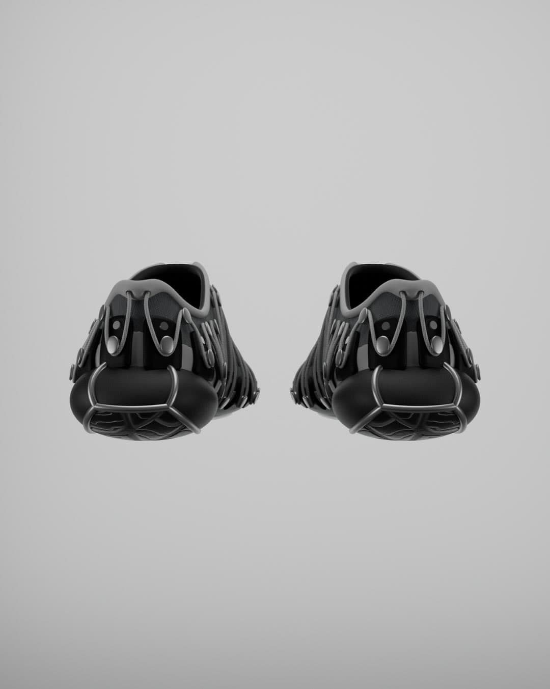 LACELIFT heel view with caged bumpers and cord anchors