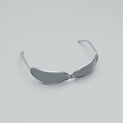 MERCURY turned three quarters, the mirrored ovals held in a chromed rim