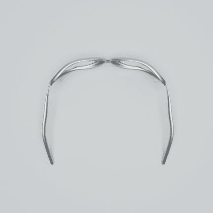 MERCURY from behind, the chromed arms opening into an arch