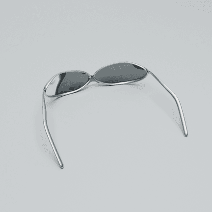MERCURY from behind and above, the inner face of both mirrored lenses