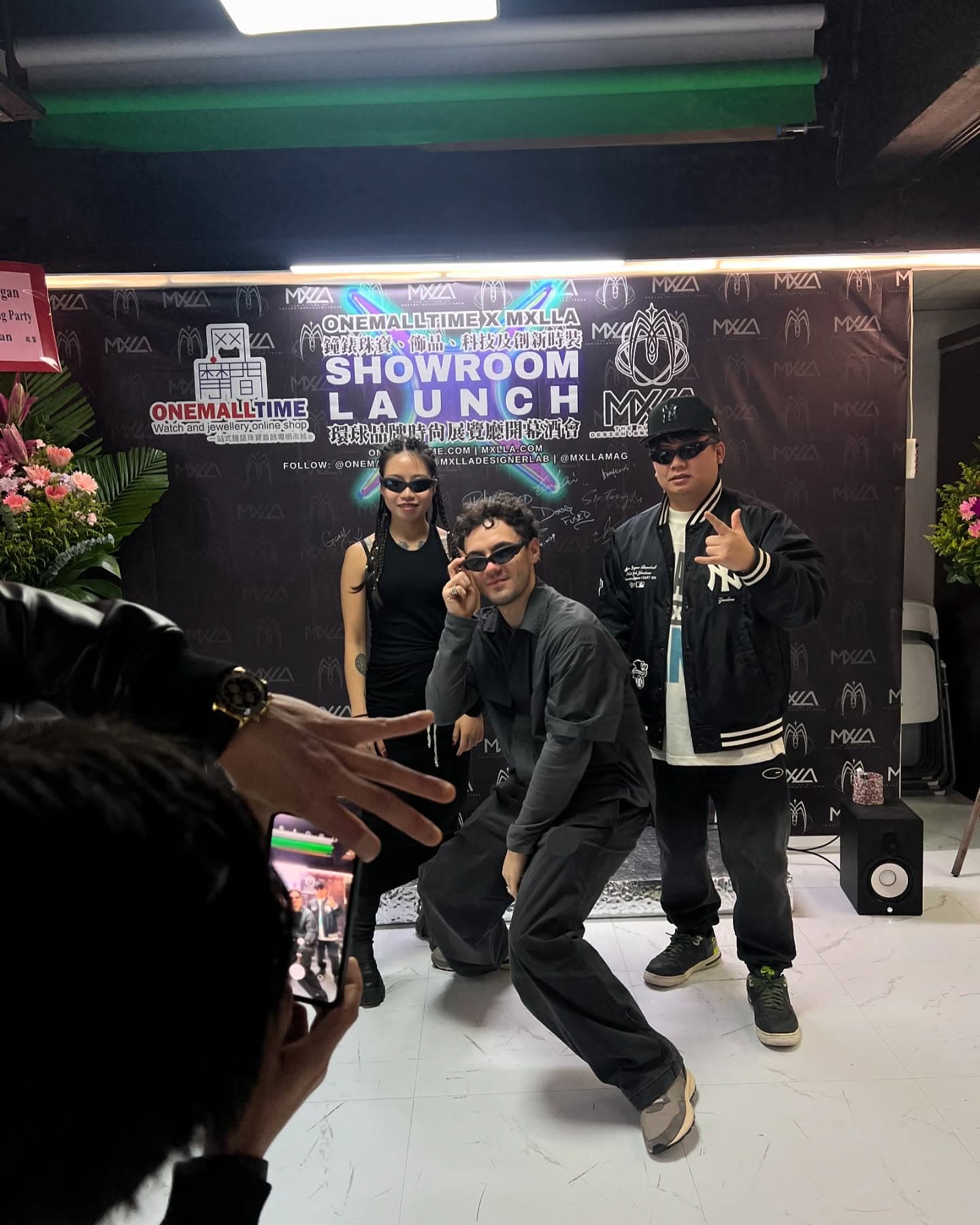 Guests at the showroom launch party under the MXLLA banner