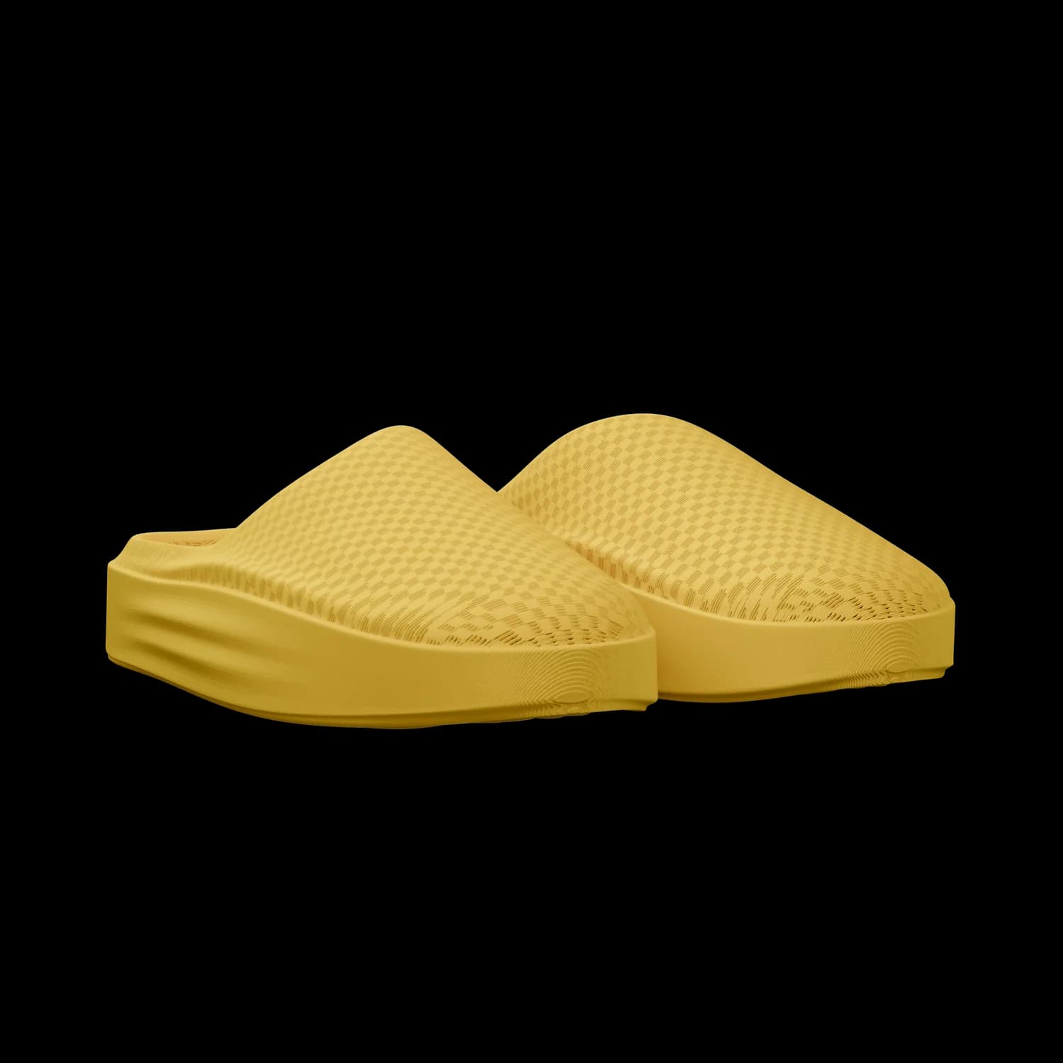 NEVO in yellow, three-quarter angle view of a single slide