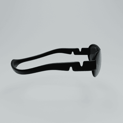 NIGHTWING seen edge on, the visor and the frame folding flat against each other