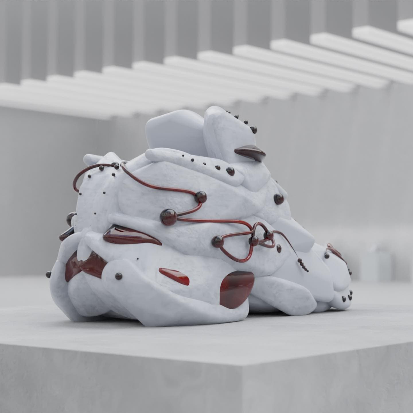 The same sneaker from the opposite side, lobed sole clearly visible