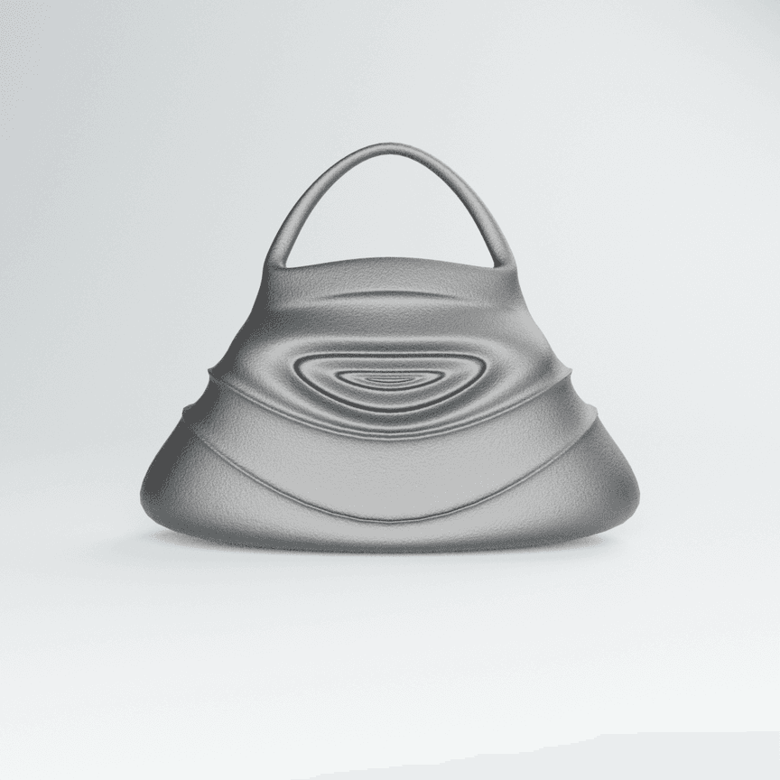 PULSE bag from the front, concentric rings spreading out from the centre of the face