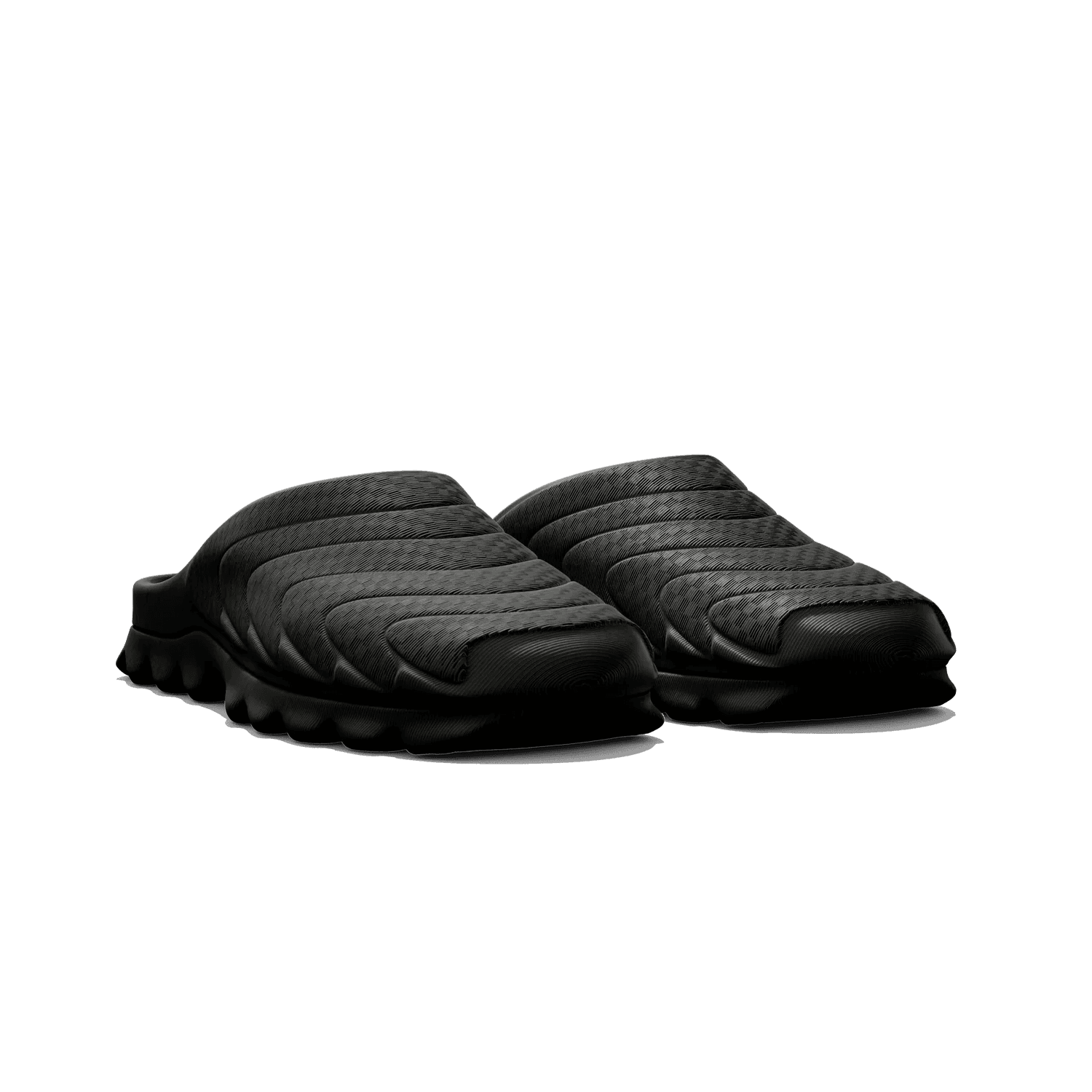 VIZE in black, three-quarter angle view of a single shoe