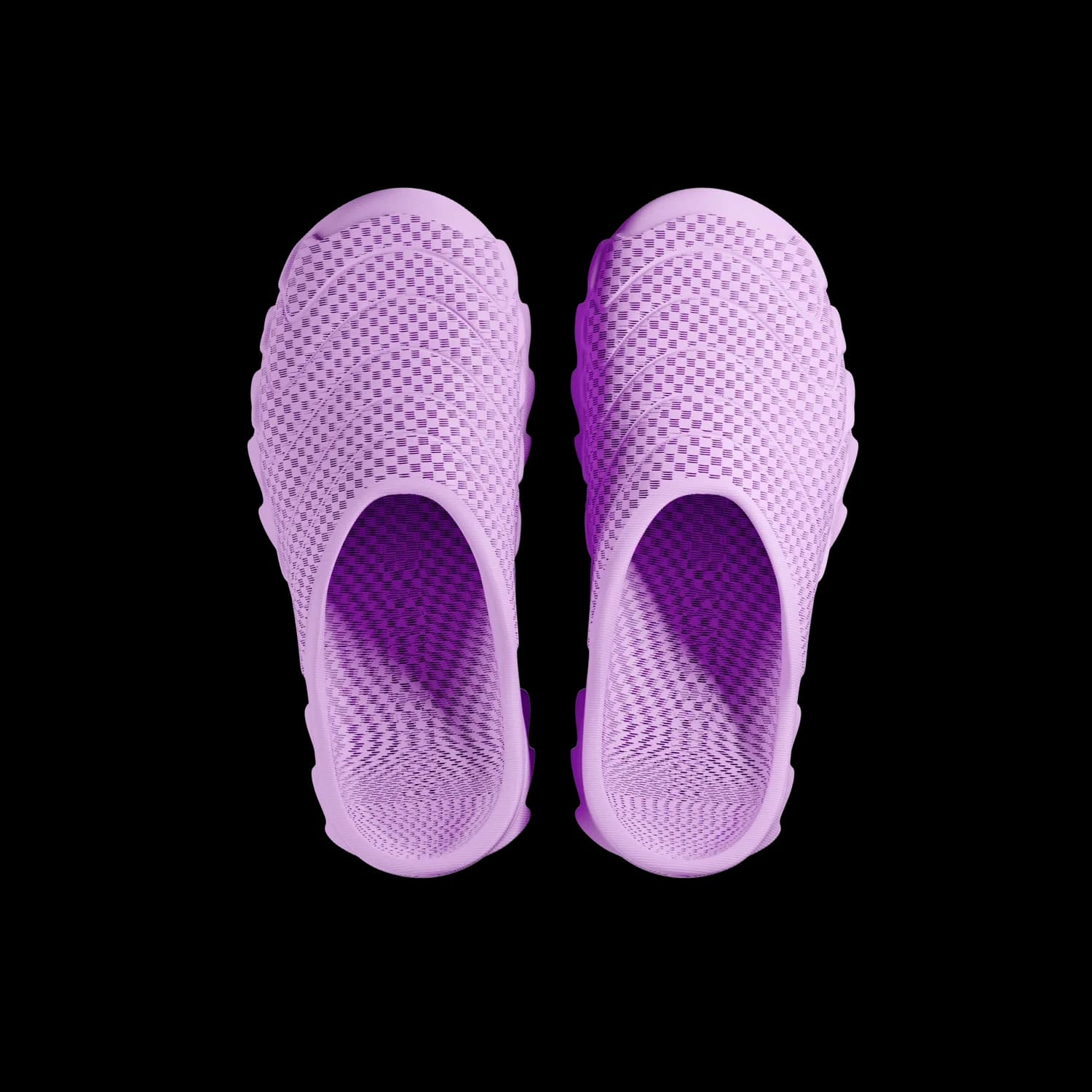 VIZE in lilac from directly above, the shadow inside the opening turning almost violet