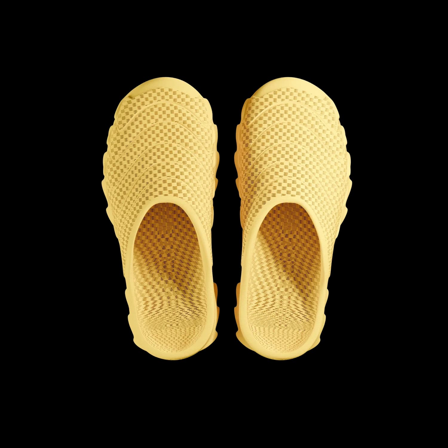 VIZE in yellow from directly above, the ridges reading clearly across the toe